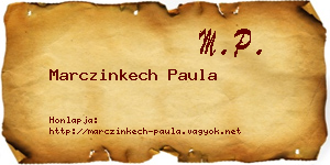 Marczinkech Paula névjegykártya